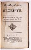 COOKERY  EALES, MARY. Mrs. Mary Ealess Receipts.  1733